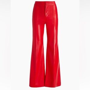 Alice + Olivia Dylan Vegan Leather High-Rise Pants